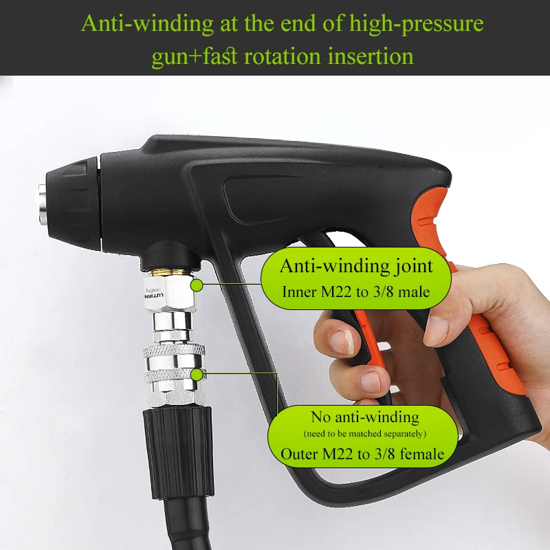 Anti-Winding Quick Connector Transfer Of Parts Of High-Pressure Water Outlet Pipe Cleaning Machine For Car Washing Machine