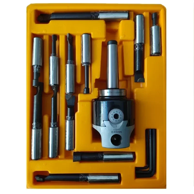Hot SalesPrecision F1-18 3 Inch Boring Head Set With MT3 Shank 12pcs 3/4 Inch Boring Bar
