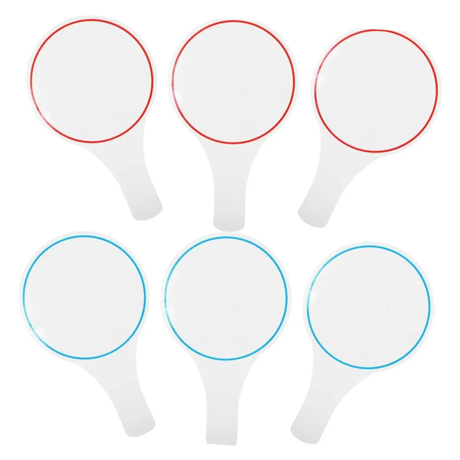 6 Pieces Board Reusable Scoreboard Handheld Writing Board Judges Single Side Paddle Foam Board Surface Suitable for Voting