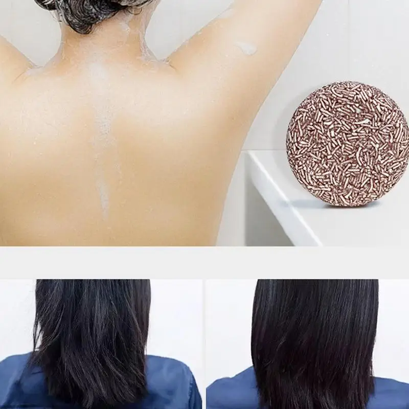 Polygonum-jabón para oscurecer el cabello, barra de champú para el cuidado del cabello, champú sólido Natural, jabón inverso gris para cabello brillante para mujeres y hombres