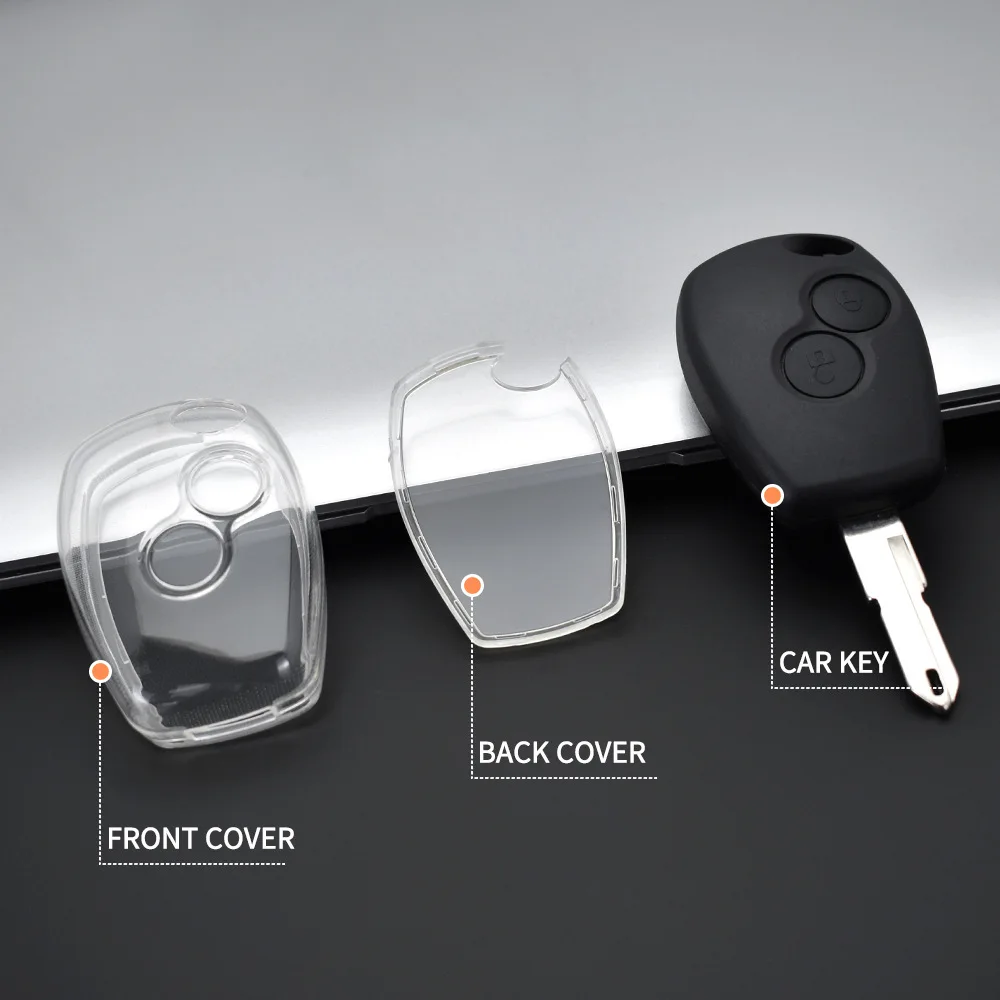 

Suitable for Renault Car Key Case Renault/eNo Transparent Silicone Key Case TPU