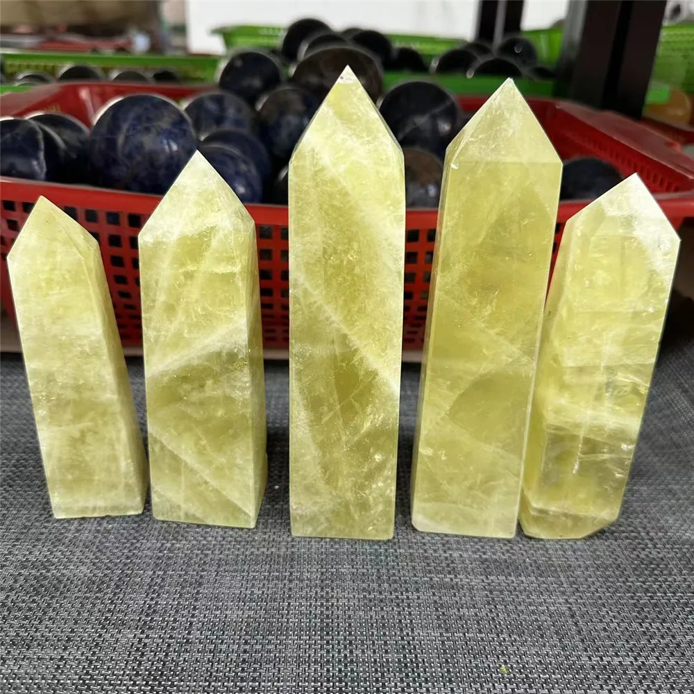 

Quartz Stone Crystals Point Towers Yellow Citrine Crystals Healing Wands For Reiki