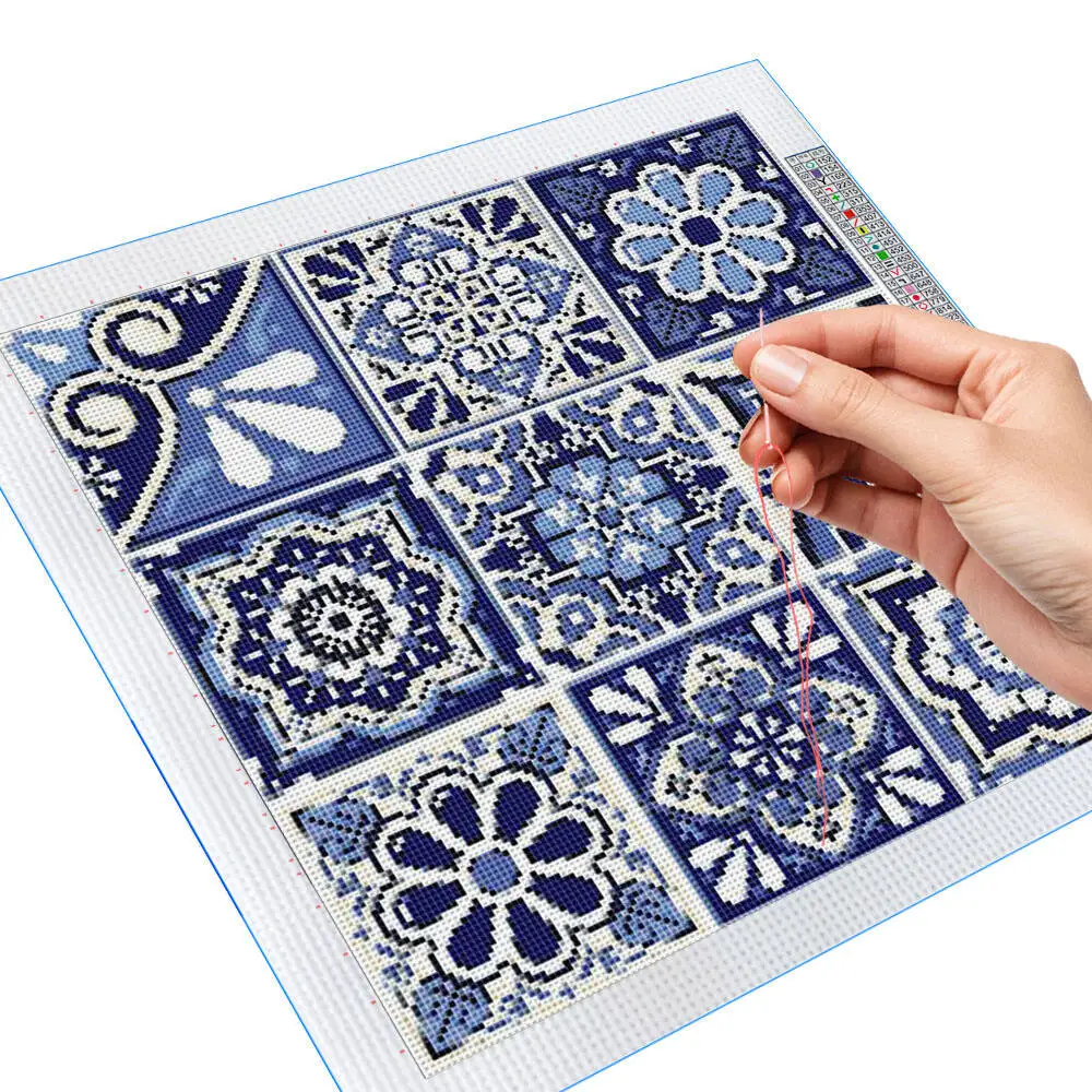Full Embroidery Threads 11CT Printed Cross Stitch Kit Art Living Room Decorative Painting Needlework Pack Set