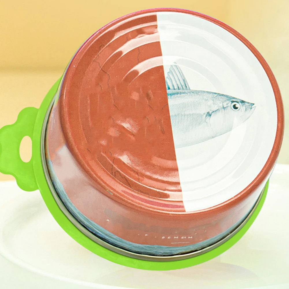 2pcs Reusable Silicone Storage Tin Cap Lid Fit 3 Standard Size Seal Cover Can Lids Portable Tin Toppers Savers for Dog Cat Food