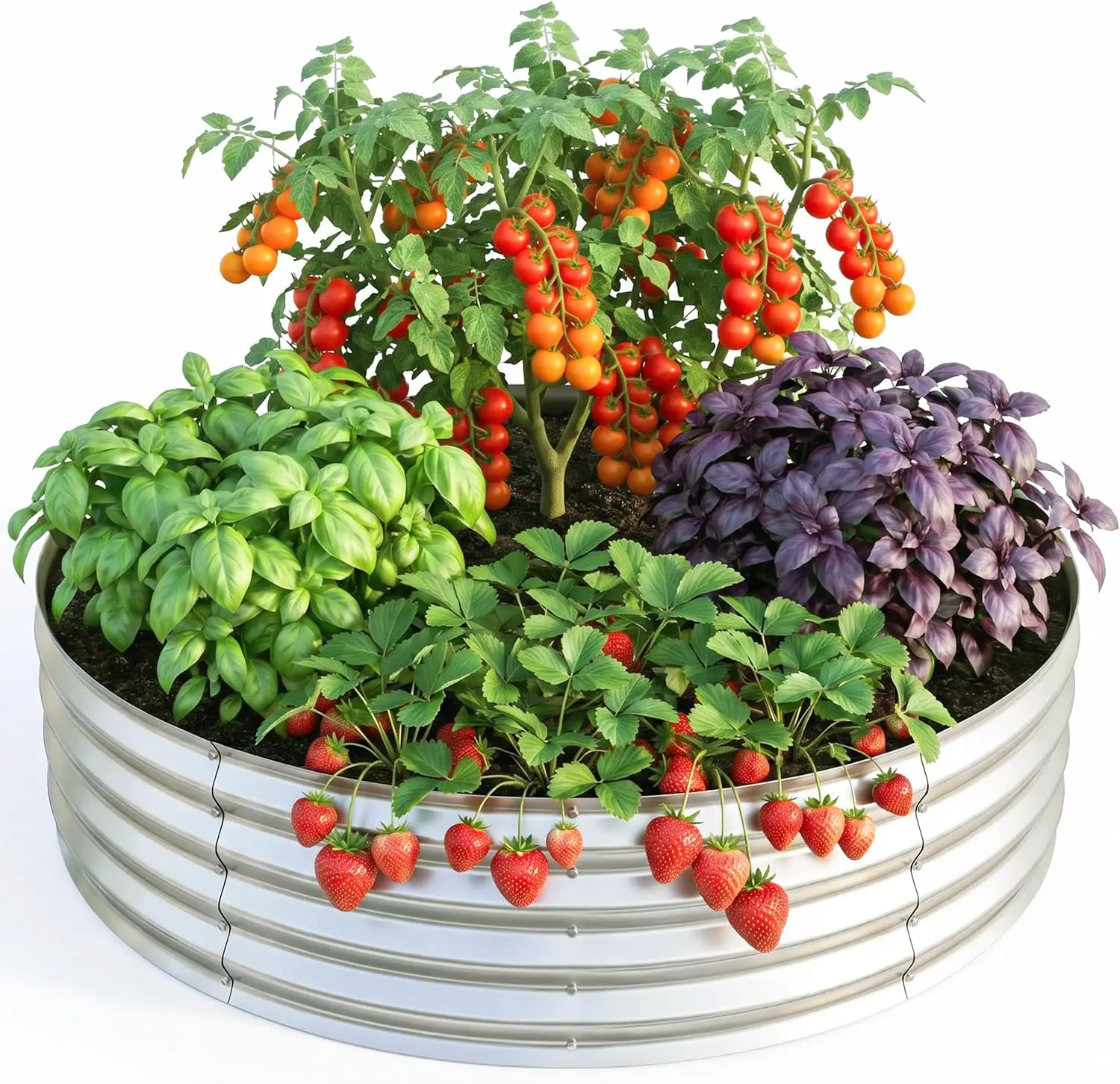 

Galvanized Raised Garden Bed Kit 2x2x1 Ft, Planter Box for Vegetables, Fruits, Flowers, Easy Assembly Outdoor Metal Bed, Silver