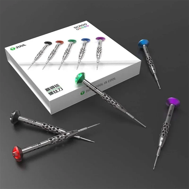 2UUL Scroo Screwdriver Durable P2 0.8mm PH000 1.2mm Y0.6 T2 Convex Cross 2.5mm Screwdriver For Phone Tablet Watches Repair Tools