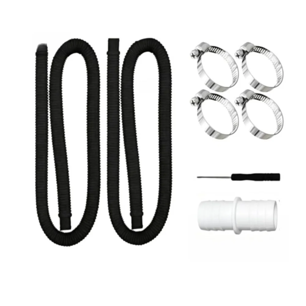 2 Pack Blue Black White Gray PE Pool Hose 1.5 Meter For 300 330 530 1000 Gallon Pump 32mm Inner Diameter Swimming Cleaner Tube