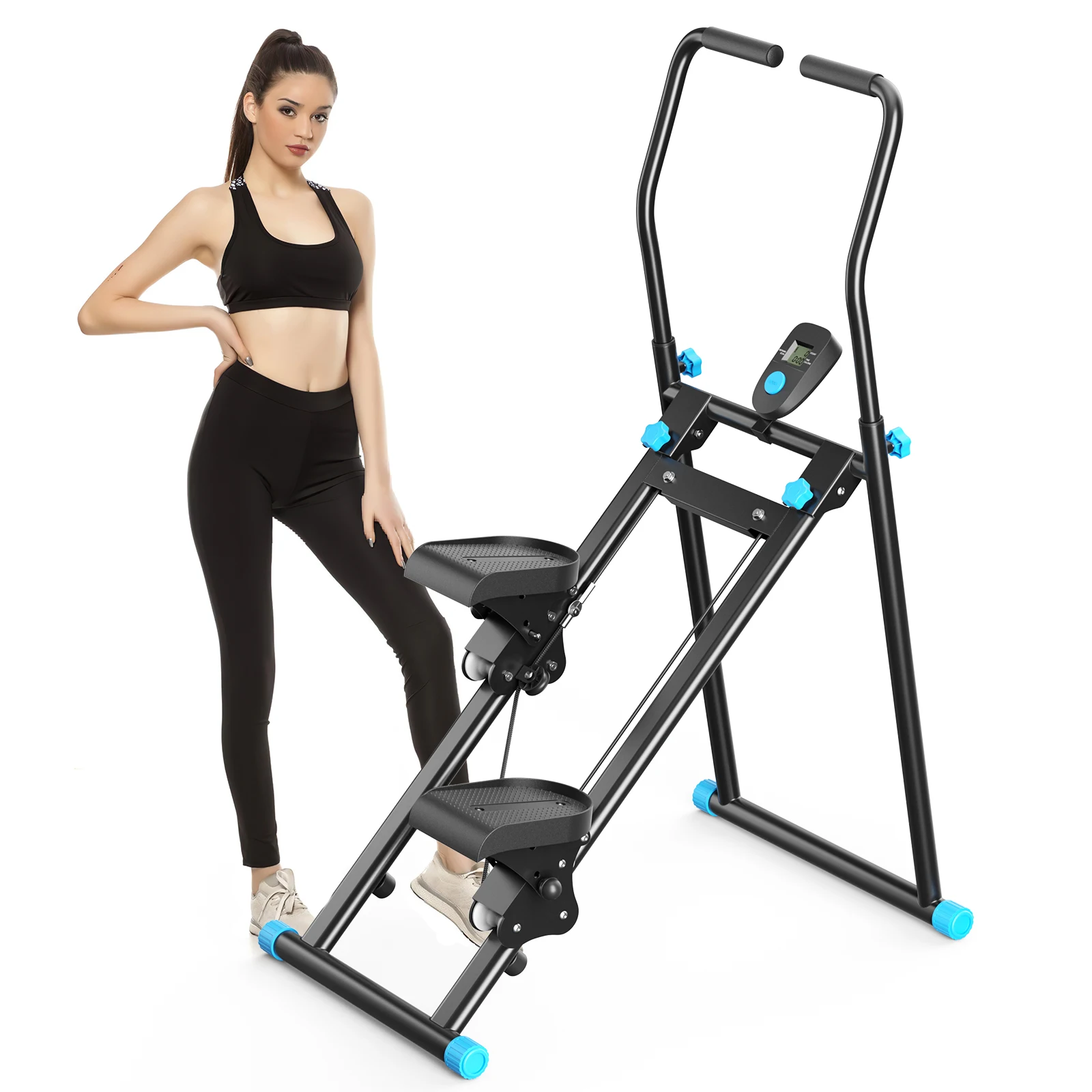 

Stair Stepper for Home Gym Exercise New Version Vertical Climber Machine Full-Body Workout Compact Folding Cardio Stepper