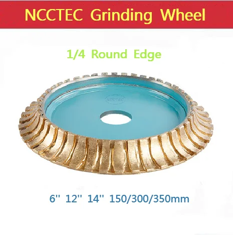 6\'\' 10\'\' 12\'\' 14\' 1/4 Round Edge Diamond Calibrating Milling Wheel CNC Sintered Profile 150 250 300 350mm Granite Grinding Disc