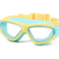 High-definition Children's Waterproof And Anti Fog Swimming Large Frame Glasses, Convenient Goggles Silicone Connected Earplugs 2