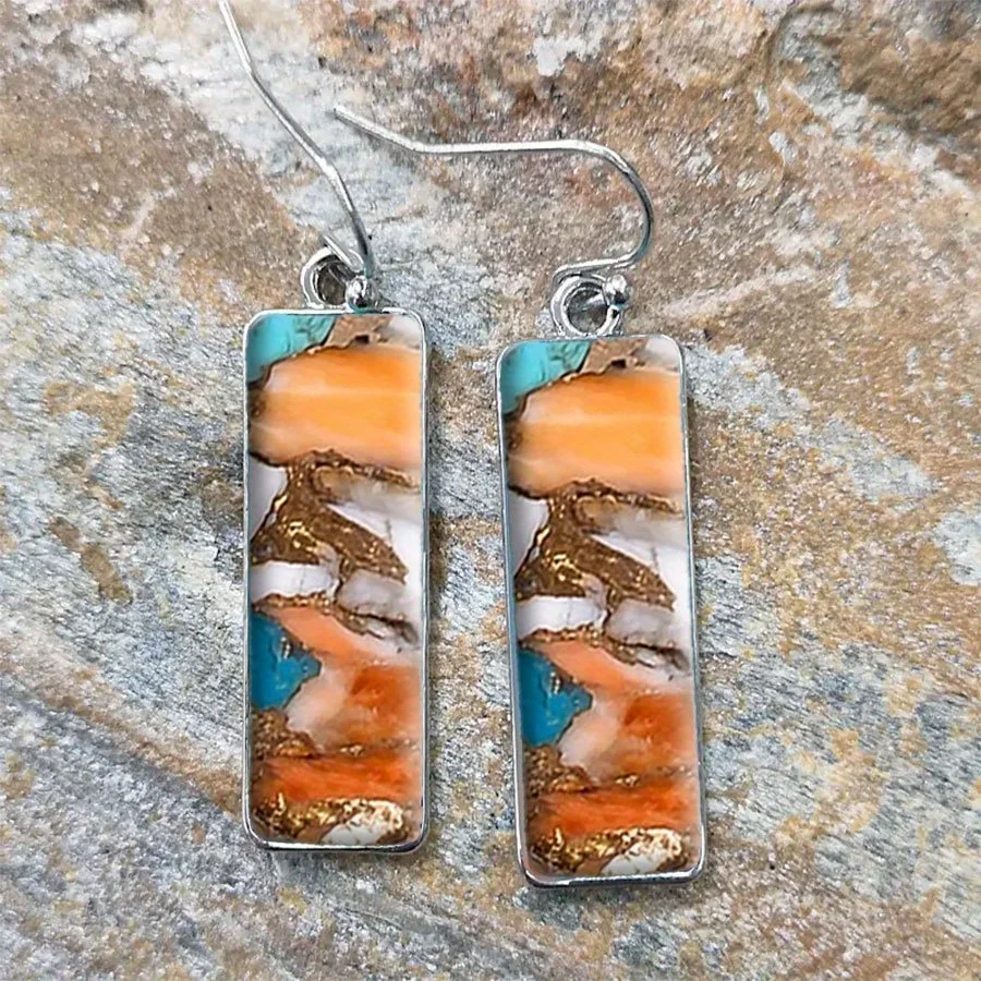 Fashion Bohemian Earring Imitation Turquoise Earring Earrings for Women Vintage Earrings Jewelry Perfect Gift To Lover Friend