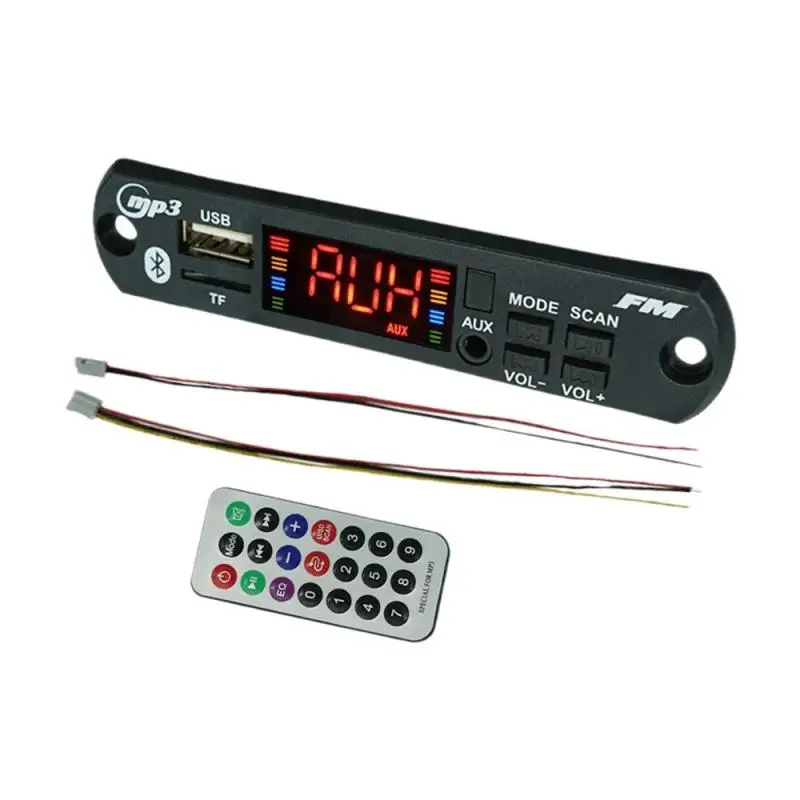 1Set 12V USB TF Radio Wireless Music Car MP3 Player With Remote Control Bluetooth5.0 Mini MP3 WMA Audio Module Decoder Board
