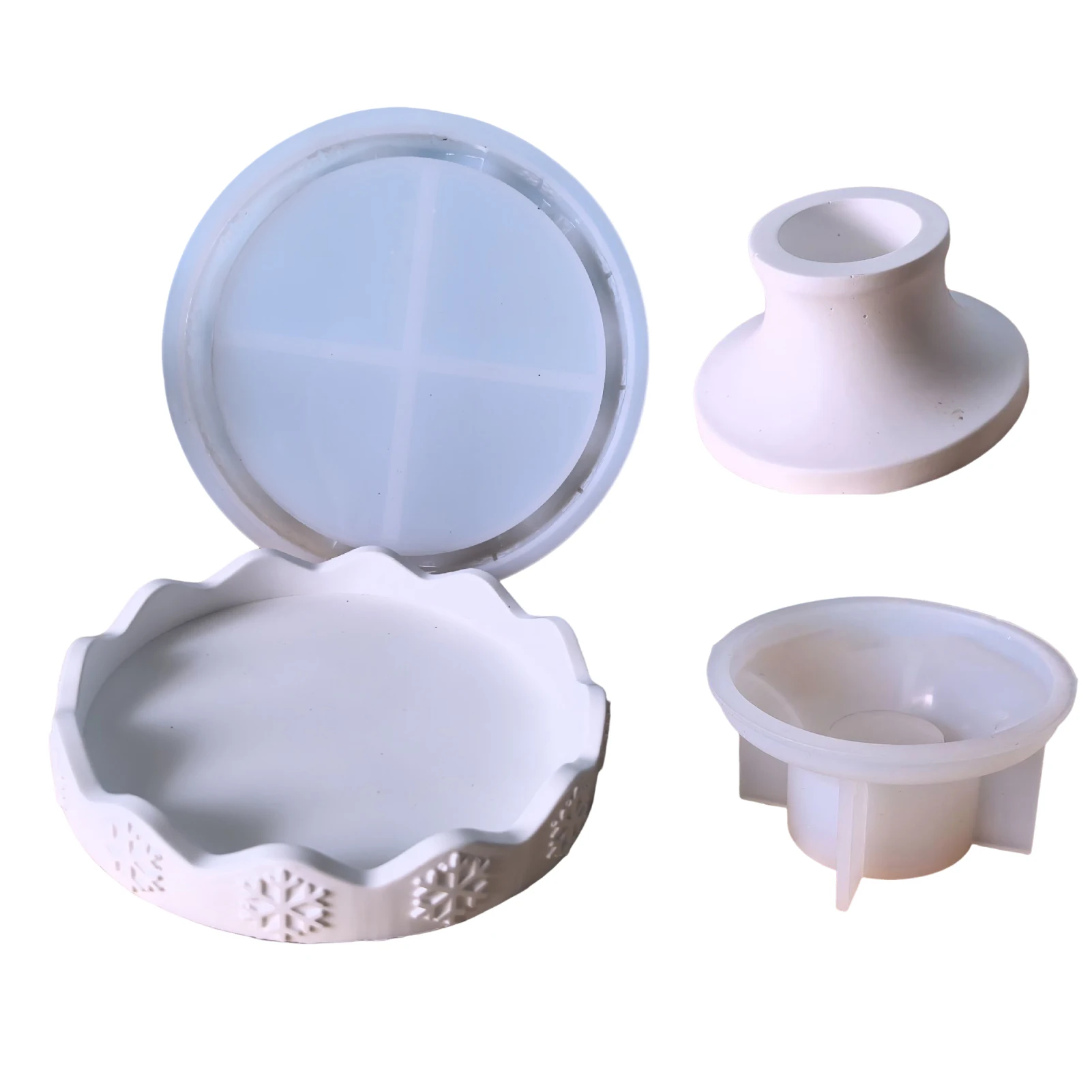 

2 шт. Рождественский поднос для литья снежинок для очистки идеально подходит для энтузиастов, свечей, мыла, свечей и украшения дома