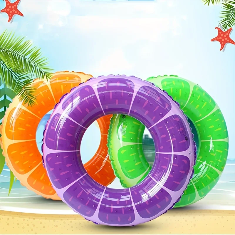 

Adult Inflatable Swimming Ring Vibrant Fruit Shaped Pool Floats Durable Swim Tube Raft Fun Beach Parties & Pool Adventures