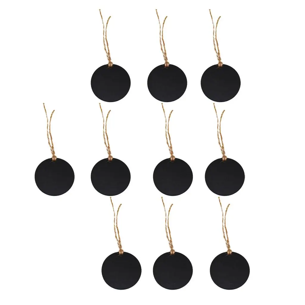 Mini Chalkboard Blackboard MDF Wood Double Sided Message Note Board Decorative Hanging Sign for Home Kitchen Labeling