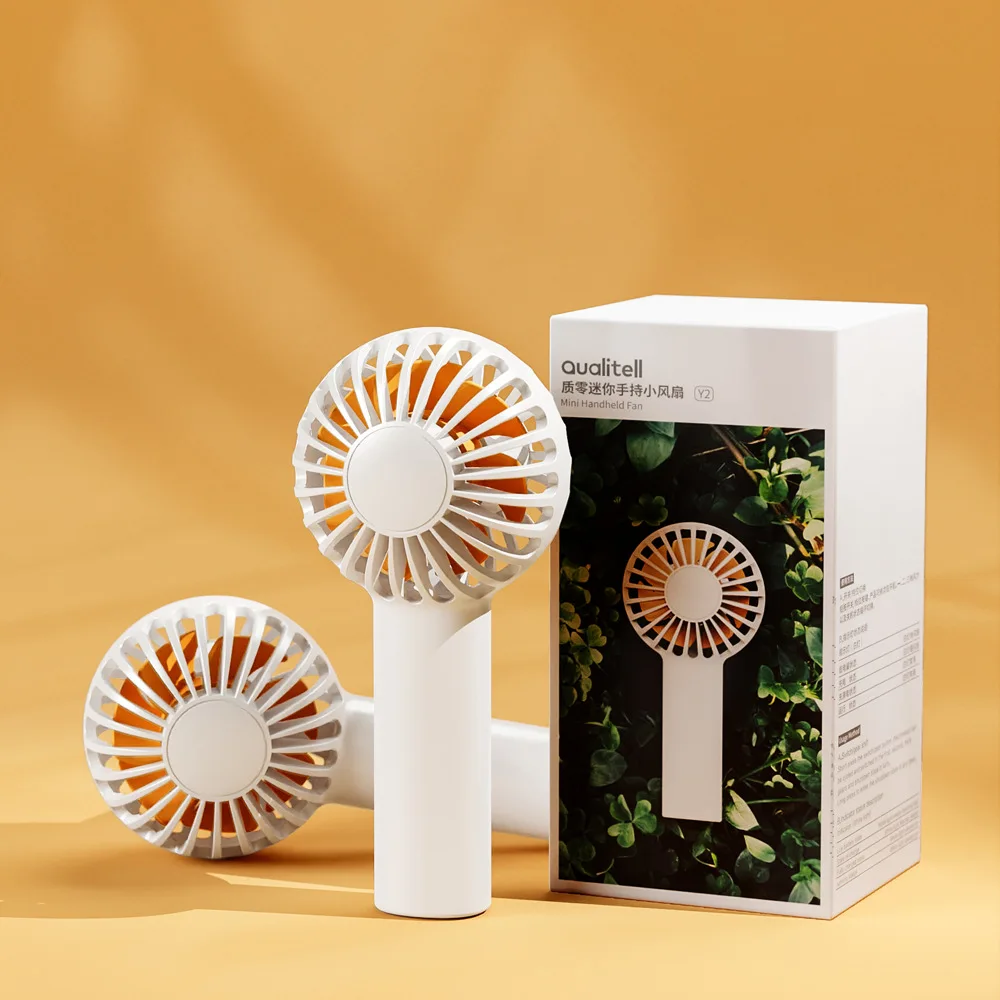 Youpin Qualitell MiniHand Held Fan 1200mAh USB Rechargable Protable Travel Mini Cooling Fans 86g Lightweight 3 Gear Wind Speed