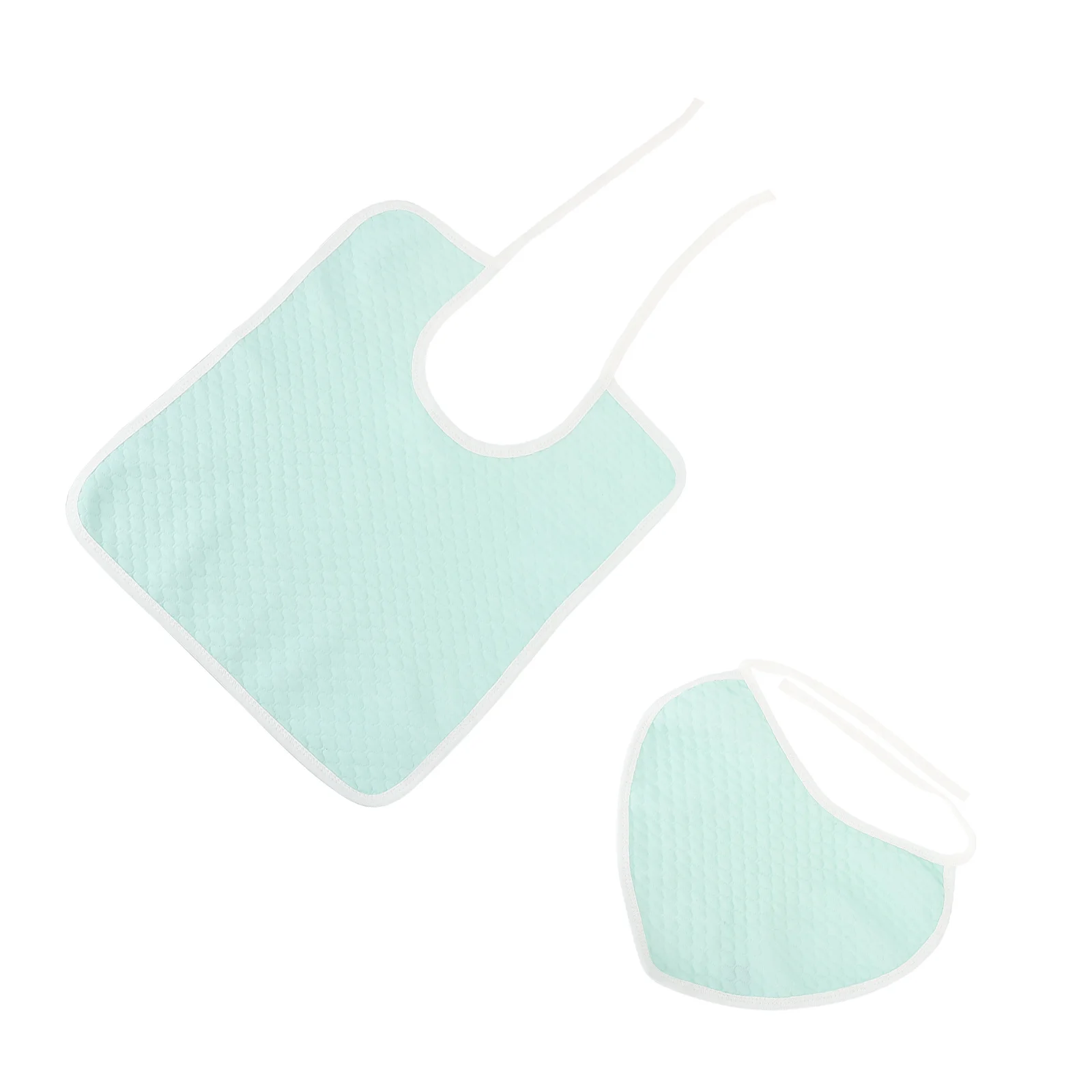 

2Pcs Cotton Bibs for The Elderly Absorbent Waterproof Easy Use Nursing Home Patient Bibs for The Elderly