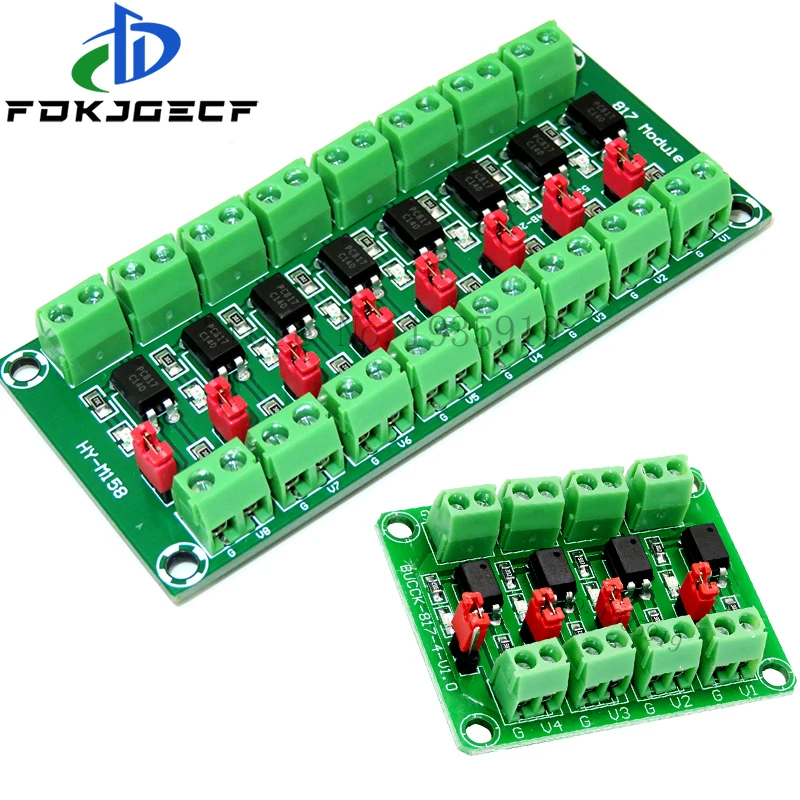 PC817 2 4 8 Channel Optocoupler Isolation Board Voltage Converter Adapter Module 3.6-30V Driver Photoelectric Isolated Module