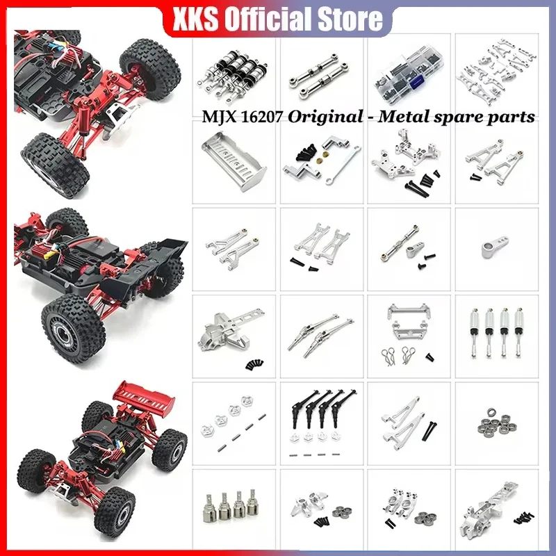 MJX 1/16 16207 M162 RC Zdalnie sterowany samochód Części metalowe Wahacz kierownicy Kubek tylnego koła Uzwojny zestaw akcesoriów samochodowych