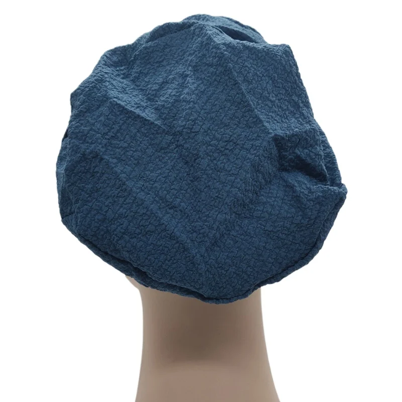 Elegante chapéu turbante com flor rosa para mulheres, chapéu muçulmano, gorro elástico, envoltórios femininos, gorro para senhora, perda de cabelo, boné de quimioterapia