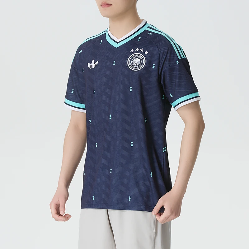 Adidas T-Shirt Men's Fan Version Football Short-Sleeved Jersey Running Fitness Quick-Drying Breathable Sportswear Jn2074