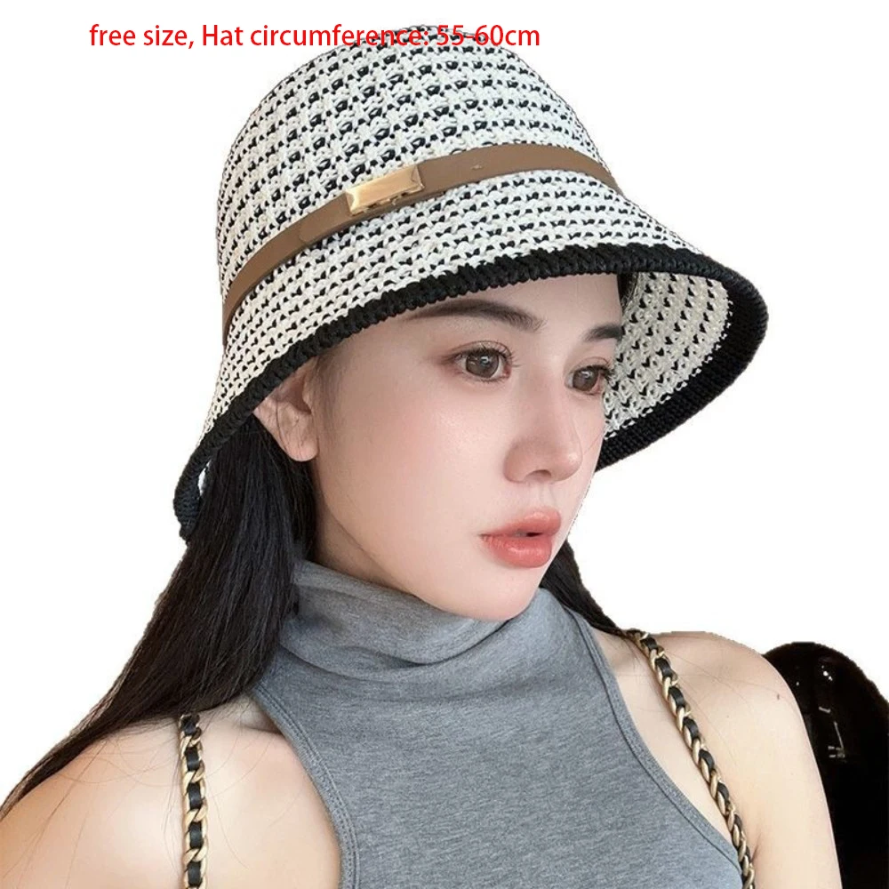 قبعة دلو جديدة مضادة للشمس مضادة للأشعة فوق البنفسجية قابلة للطي قبعة شاطئ قابلة للتعديل وقابلة للتنفس قبعة صيفية