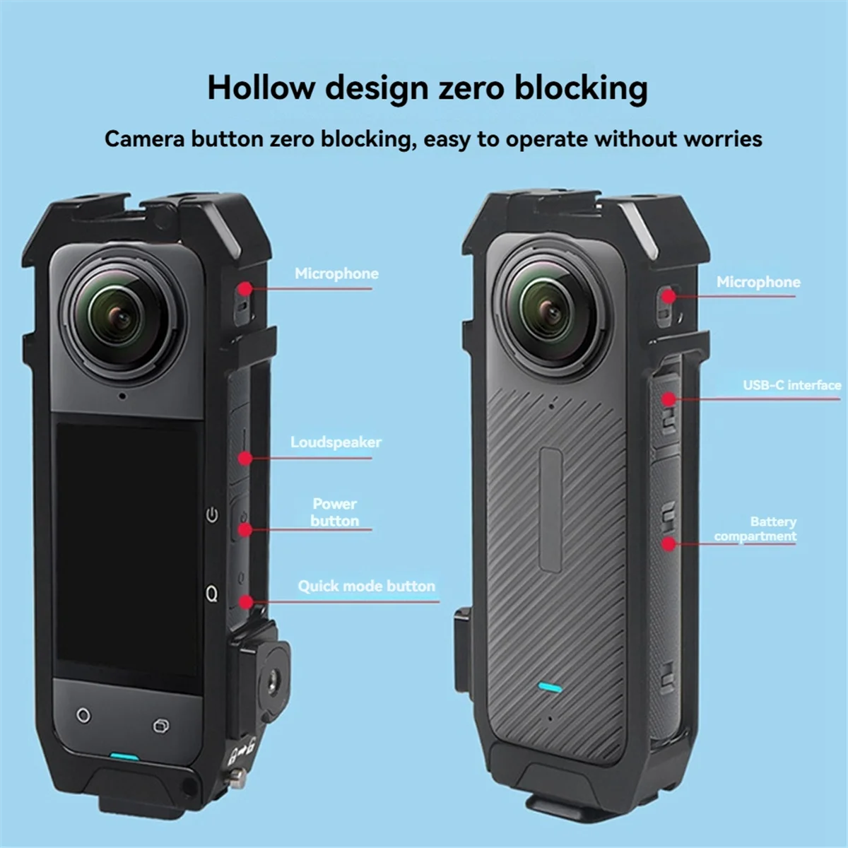 X64A_1/4 折りたたみ式アダプター バイク ホルダー用アルミニウム保護ケージ