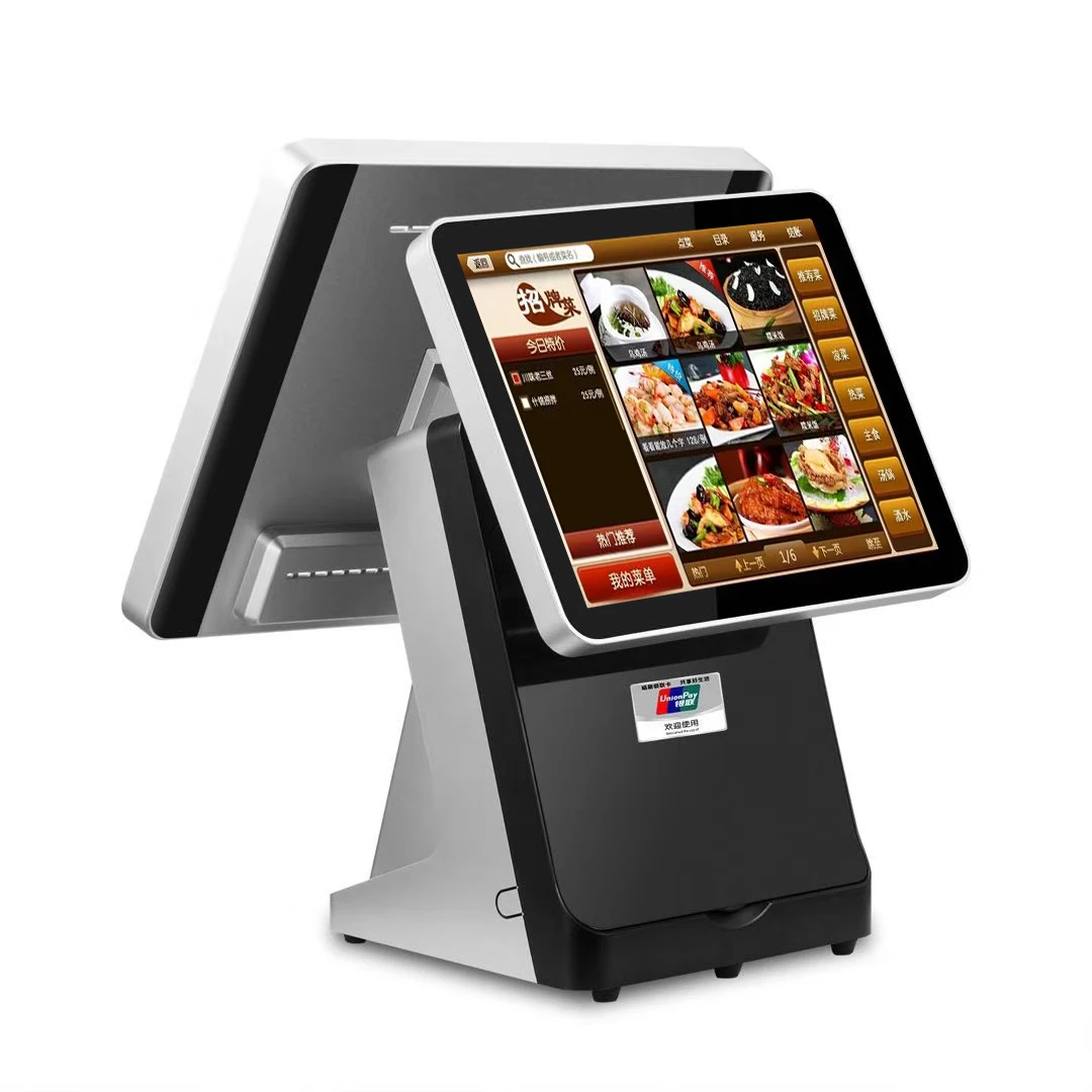 

15inch Supermarket Sistema Billing Software Till Machine Cash Register Top Pos Machine Price Point of Sale System With Printer