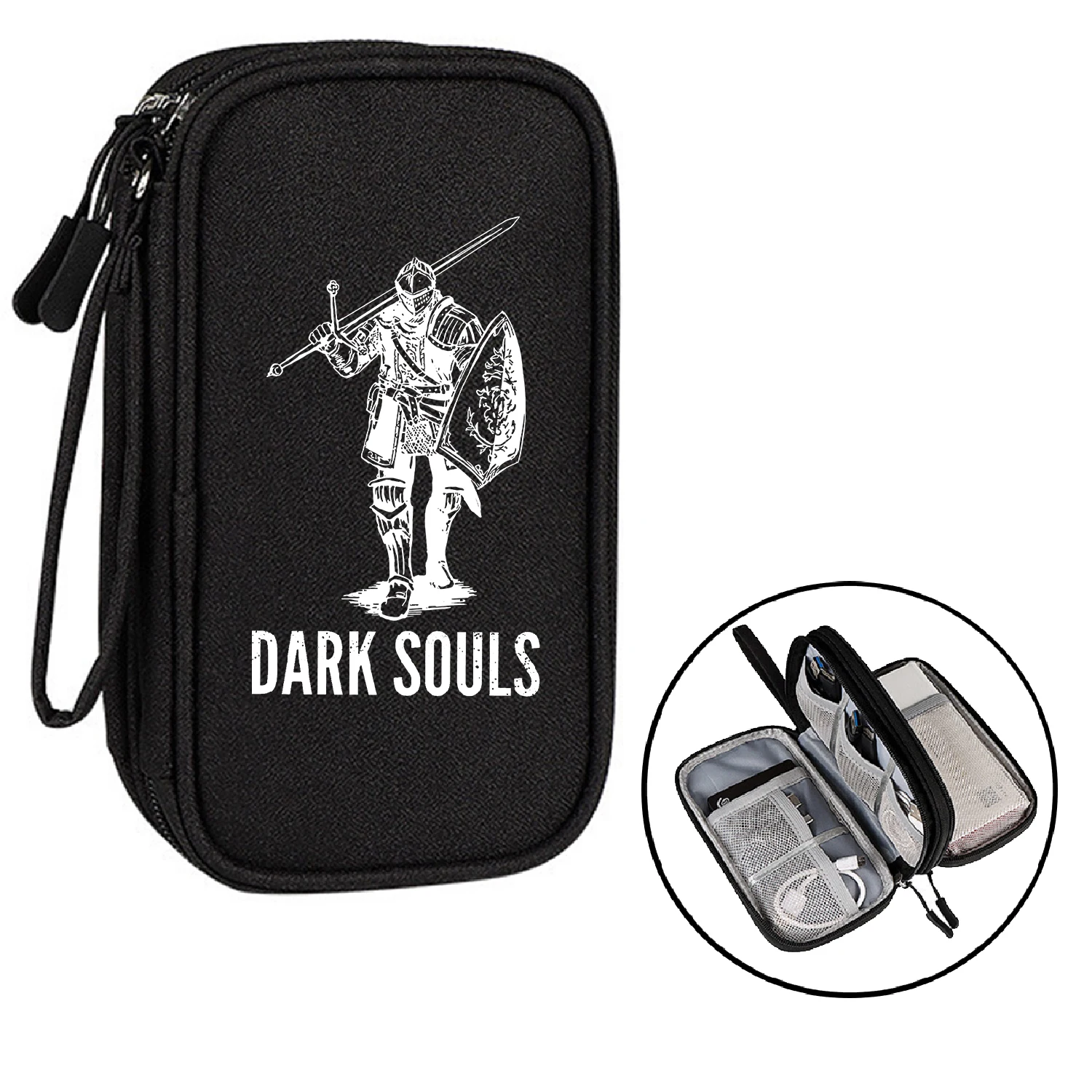 Game Dark Souls Cartoon Digital Accessories Storage Bag for Power Bank USB Flash Hard Disk Ukey Shield Headphone Data Cable