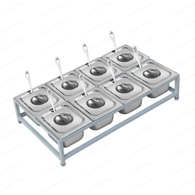 

Двухрядный держатель для стаканов, контейнер для джема и соусов на 4/6/8 секций, для кафе с баббл-чаем и организации кухонного пространства