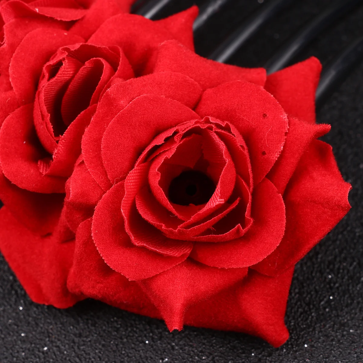 

1pc Red Rose Hair Simulation Floral Hair Insertion Comb For Women Girls Wedding Bridal Party Floral Comb Rose Flower