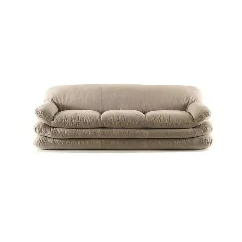

Lazy, sofa retro fabric, sun sofa, Italian minimalist cream sofa