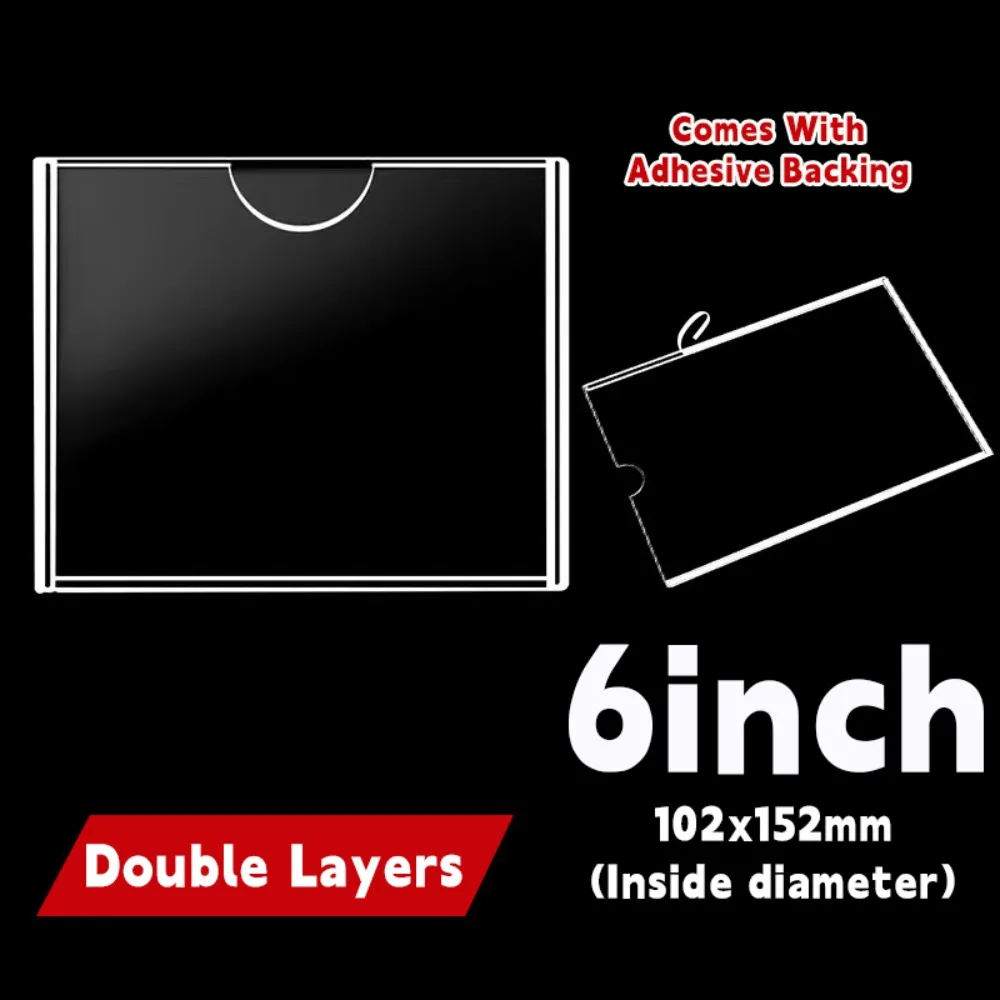

Durable Acrylic Label Holder Self-Adhesive Clear Card Holder Double Layer Multifunctional Sign Holder Supermarket