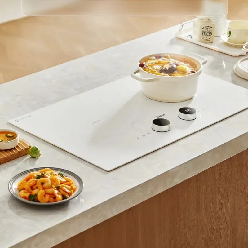 Midea-بوتاجاز ذكي يعمل بالحث مع تحكم باللمس ، مواقد مدمجة ، موقد بسطح المنضدة ، بوتاكر مزدوج ، حث V ،