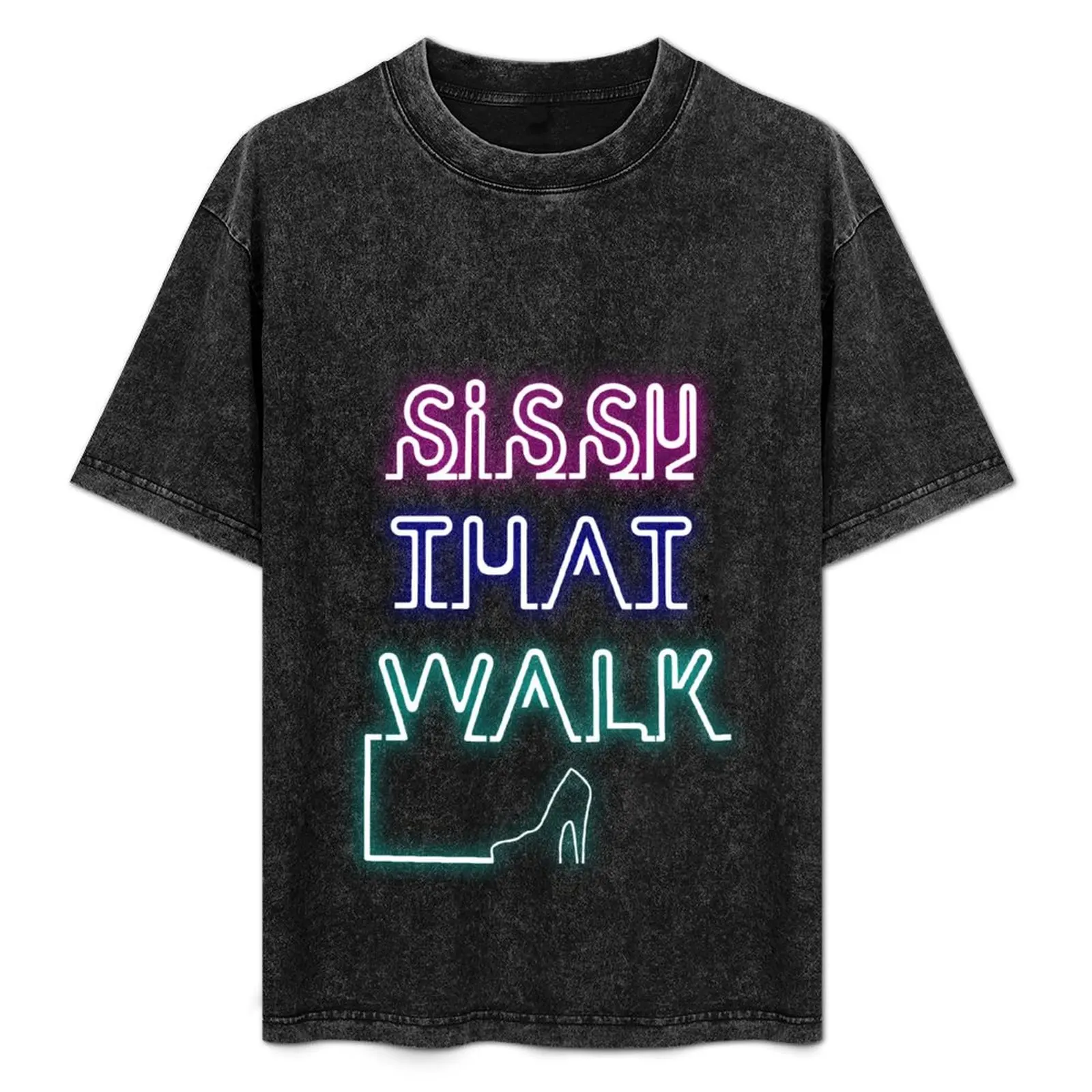 

Sissy That Walk Neon T-Shirt Daily Wear Plain Short Sleeve Shirt