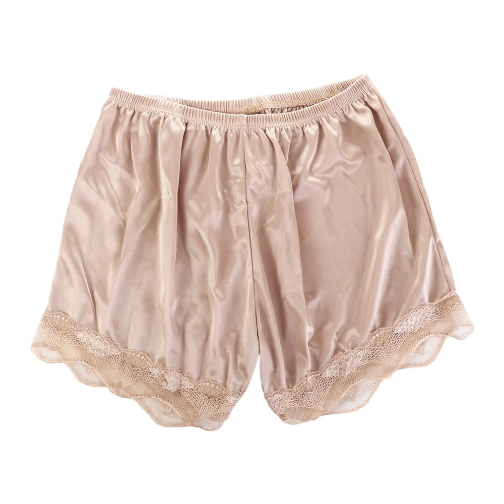 

Thin Simple Safety Pants Lace Lady Satin Safety Shorts Leggings Pajamas Shorts Polyester