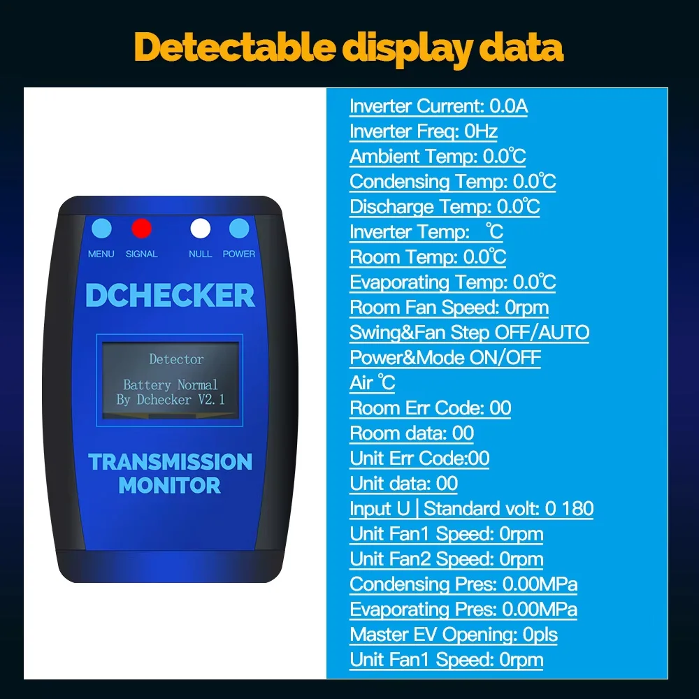 Transmission Monitor Dchecker For Daikin Split/Multi-Split SkyAir Services Troubleshooting becomes easy New