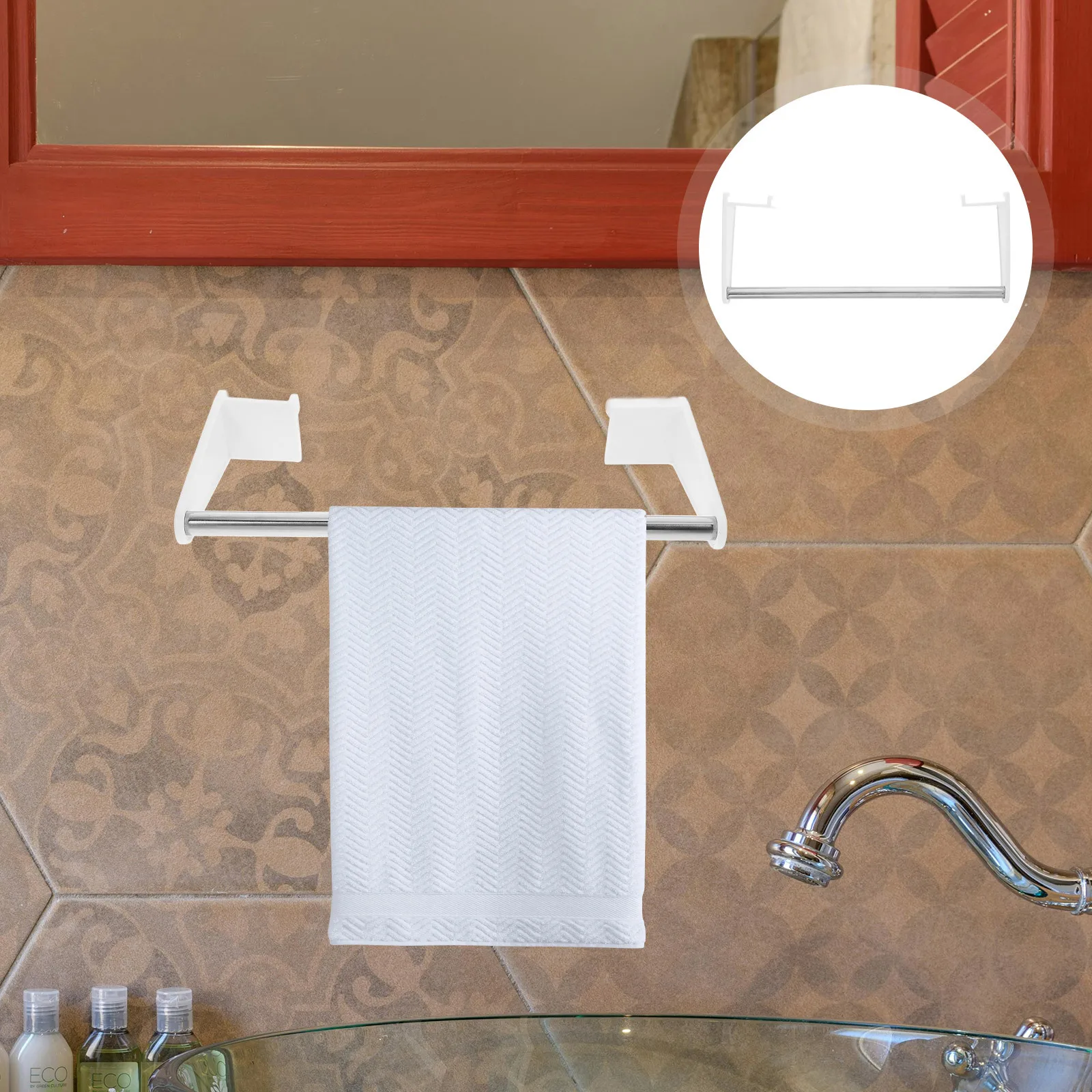 

Pegboard Paper Towel Rack ABS Stainless Steel Sturdy Sleek Design Easy Setup Space Saving Workshop Towel Holder