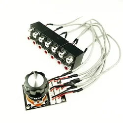 Nvarcher 6-channel dual-channel audio signal switch knob  RCA with shielded cable