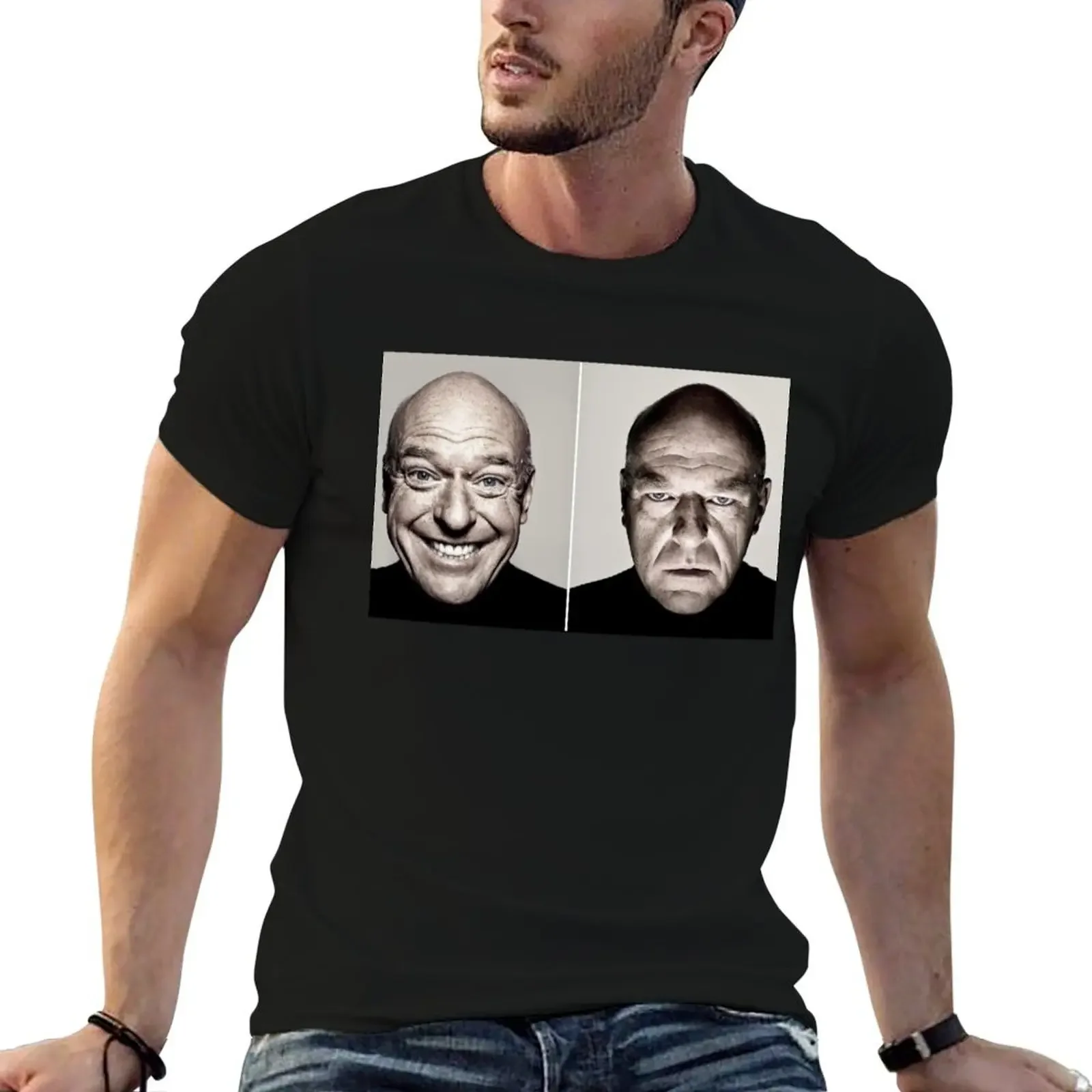 Hank schrader Dean norris Mad and Happy T-Shirt rapper graphic tees vintage graphic tee blue archive plain t shirts men