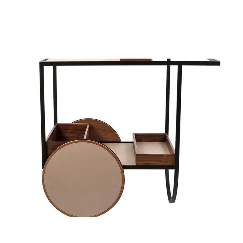 All solid wood light luxury coffee table Italian marble edge few villa customization advanced sense modern simplicity