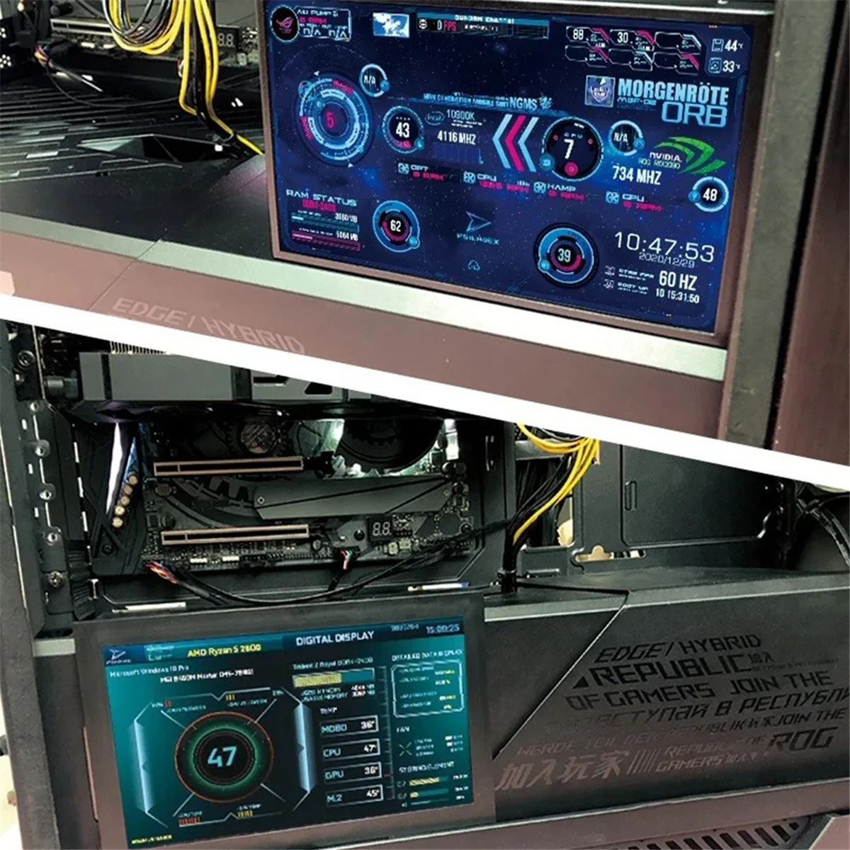 2025+ 7 Inch 1024X600 IPS LCD Screen Temperature CPU GPU SSD Monitoring Secondary Display Monitor for AIDA64