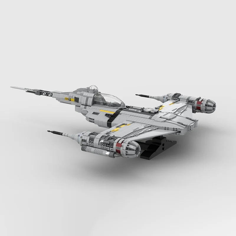 3113 elementów MOC Din Djarin's N-1 Starfighter UCS Model Klocki Konstrukcyjne Prezent na Boże Narodzenie Zabawki DIY Edukacja Urodziny dla Dzieci