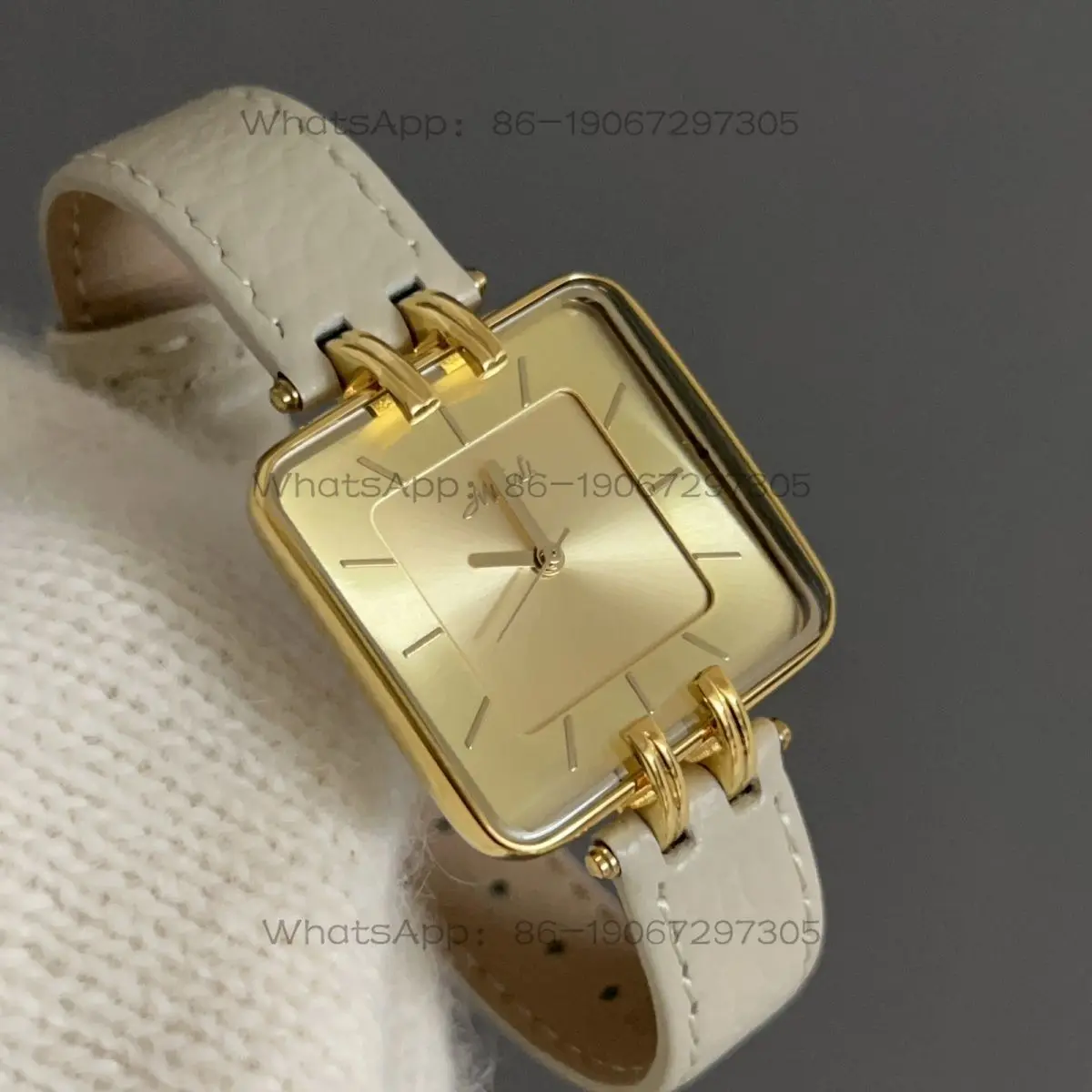 peiying-cream-beige-simple-square-large-dial-leather-women's-watch-fashion-temperament-watch