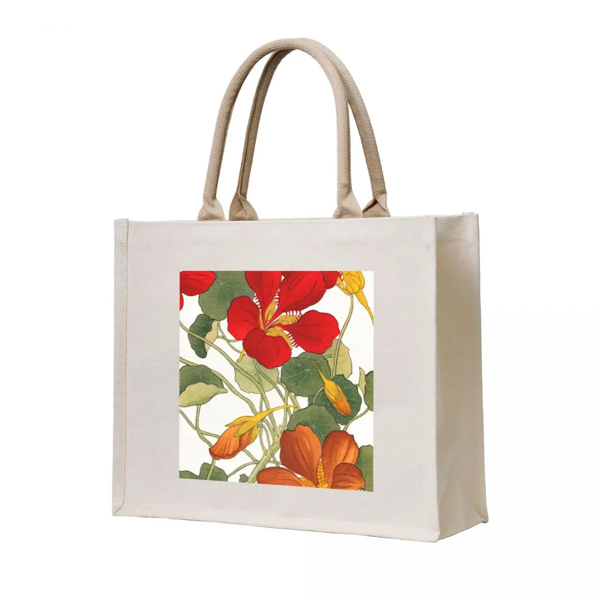 

Nasturtium flower Tote Bag Reusable bags canvas tote bag luxury women