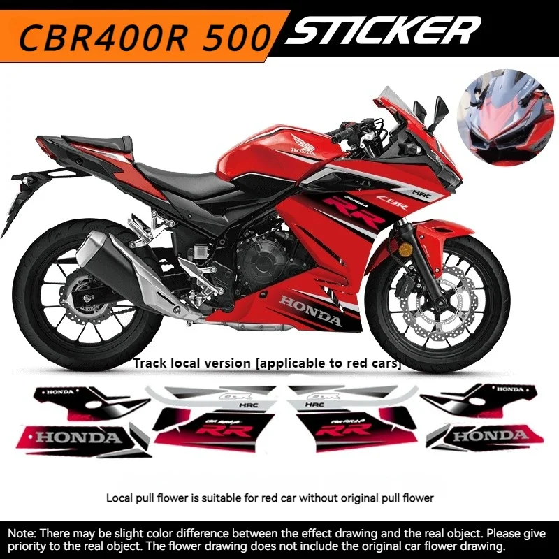 

For Honda CBR400R CBR500 Fire Blade sticker decals, pull pattern prints, waterproof decorative car stickers modified parts