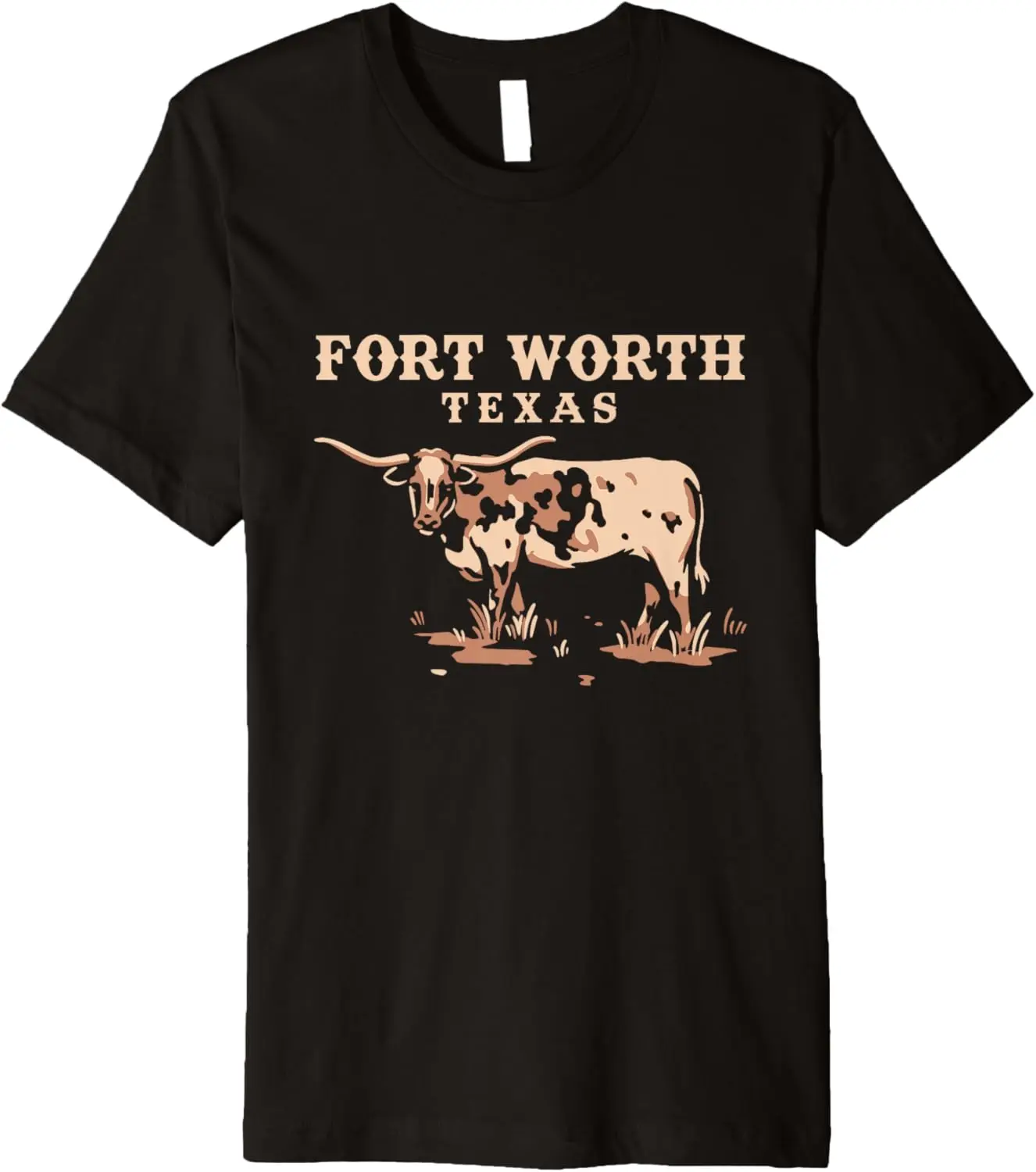 

Vintage Fort Worth Texas Cowboy Longhorn Bulls Premium T-Shirt