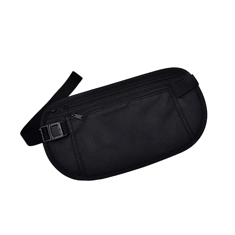 Cintura para esportes ao ar livre, bolsa invisível para cinto corrida, multifuncional, ultra fino, bolsos de viagem, impermeável, 1pc