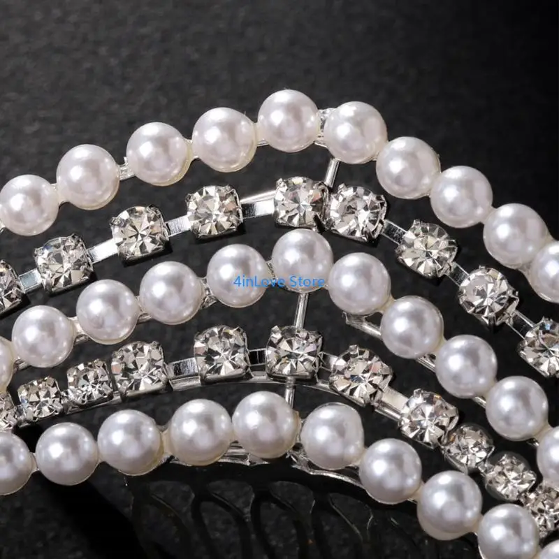 T4MD Lussuoso perle copricapo da sposa accessorio per foto feste