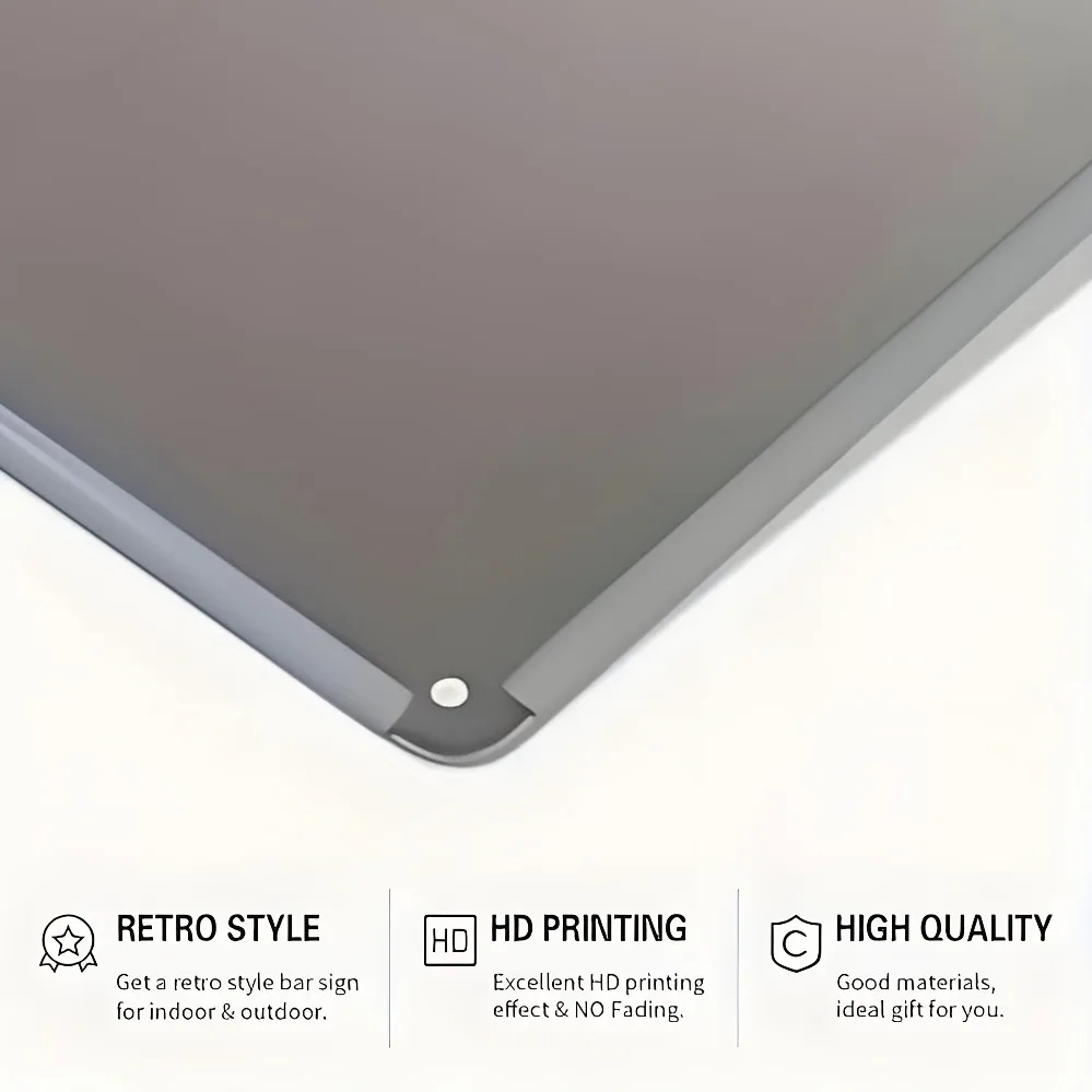 

Vintage iron wall plaque, 8x12 inches, rustic farmhouse decor perfect for kitchen, bar, or home. An ideal gift.